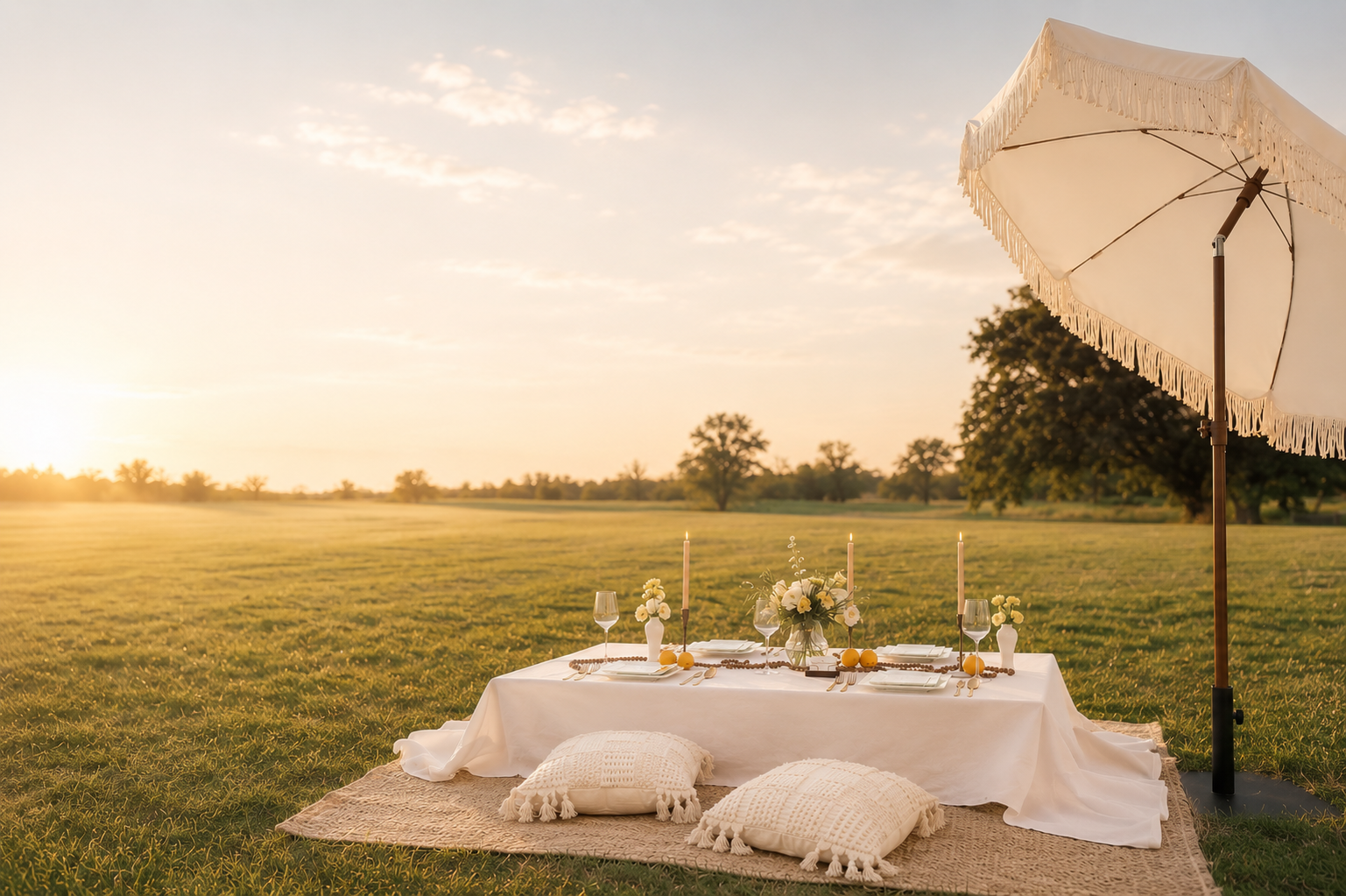 A luxury picnic styled by Divine Bloom